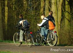 Studenten op de fiets