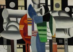 Schilderij, veiling, Fernand Léger's Trois Femmes à la Table Rouge Schilderij, veiling, Fernand Léger's Trois Femmes à la Table Rouge