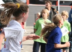 Kinderen kinderopvang Bussum trainen voor Kids Run