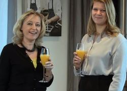 Minister Jet Bussemaker en mbo Leraar van het Jaar 2014 Marloes van der Meer