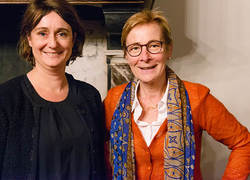 Judith van Erp (links) en Ronnie van Diemen, toezichtwetenschappers Wetenschapsagenda. Foto: Bas Kijzers.