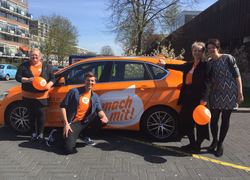 De taalassistenten van de Mach-mit-Mobil waren op locatie bij het Deltion College in Zwolle