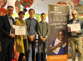 Kees Cluistra (Young Africa), Astrid Schouten, René Bruggeman, Jonah Demmendaal en Henk van der Leen (Edukans)