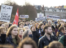 Studenten uit het hele land zijn zaterdag de straat opgegaan om te protesteren 