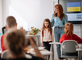 Veel Oekraïense kinderen kregen in eerste helft van het schooljaar onderwijs