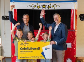 CBS de Wegwijzer wint de Fietsen is Fun! challenge 