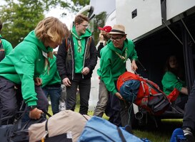 Nederlandse scouts gaan met Munckhof richting World Scout Jamboree Nederlandse scouts gaan met Munckhof richting World Scout Jamboree