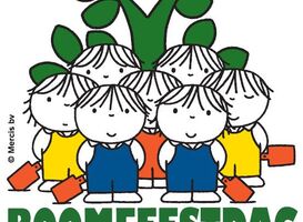 Tijdens de Nationale Boomfeestdag planten kinderen nieuwe bomen