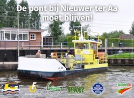 Laat scholieren niet zwemmen, maar gewoon met de veerpont naar school gaan