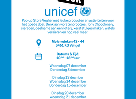 Koning Willem I College opent pop-up store in Veghel voor Unicef